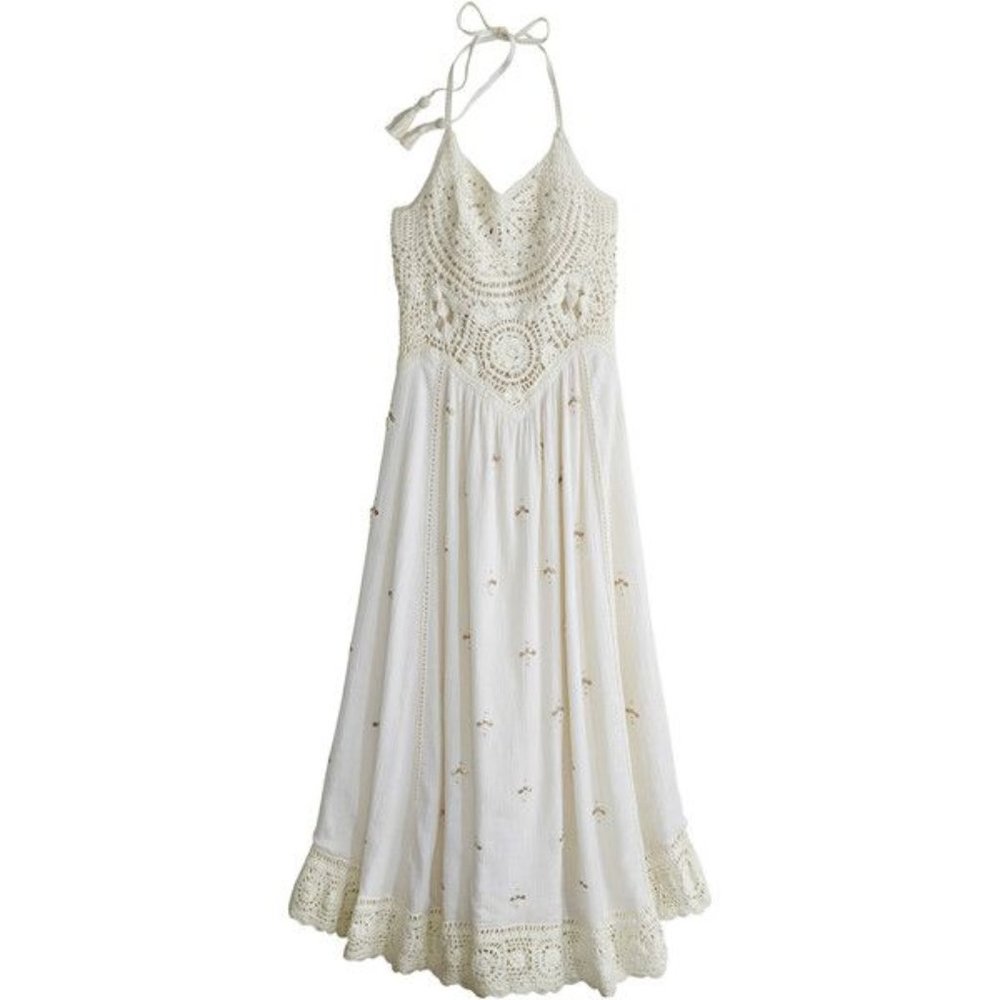 Calypso St Barth Ravenell Embroidered White Dress